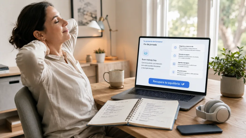 agotamiento trabajando desde casa con IA